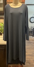 Eileen Fisher 1X Long Sleeve Pullover Hi Low Midi Dress Jersey