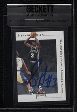 BAS 2001-02 Fleer Premium Stephen Jackson #74 Seal of Authenticity Auto 3c7