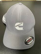 NWT Travis Matthew /Cummins Fitted Hat Size L-XL Color Grey Clean Fuel Tech Logo