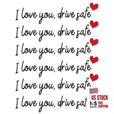 6pcs I Love You Drive Safe Rearview Mirror Decal, Drive Safe Sticker Funny