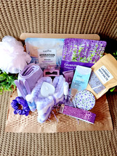 Personalised Purple Self Care Pamper Hamper Box Mother's Day Birthday Gift