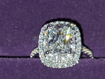 3 CT.T.W. Engagement Ring (LAB CREATED DIAMONDS)   VS2 F White Gold 14K