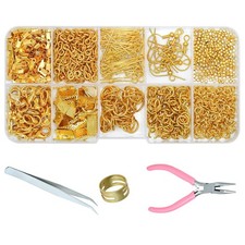 Gacuyi Jewelry Making Supplies Kit, Repair Tools Kit with Small, Gold