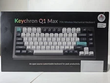 Keychron Q1 Max 75% Wireless Mechanical Keyboard With Red Switches, Black Q1M-M1