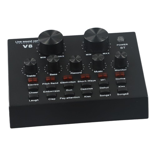 Carte Audio V8 pour Sortie Sonore Améliorée en Gaming et Streaming Design Comp - Afbeelding 6 van 12