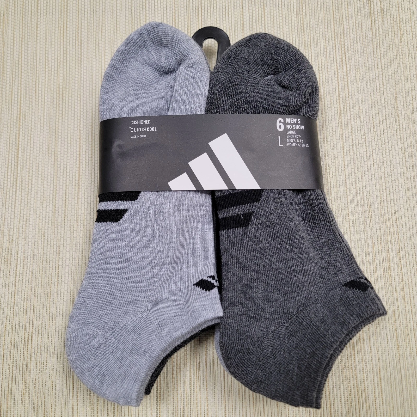 Adidas Men's Clima Cool Cushioned No Show Sports 6-Pairs Comfort Socks Size 8-12