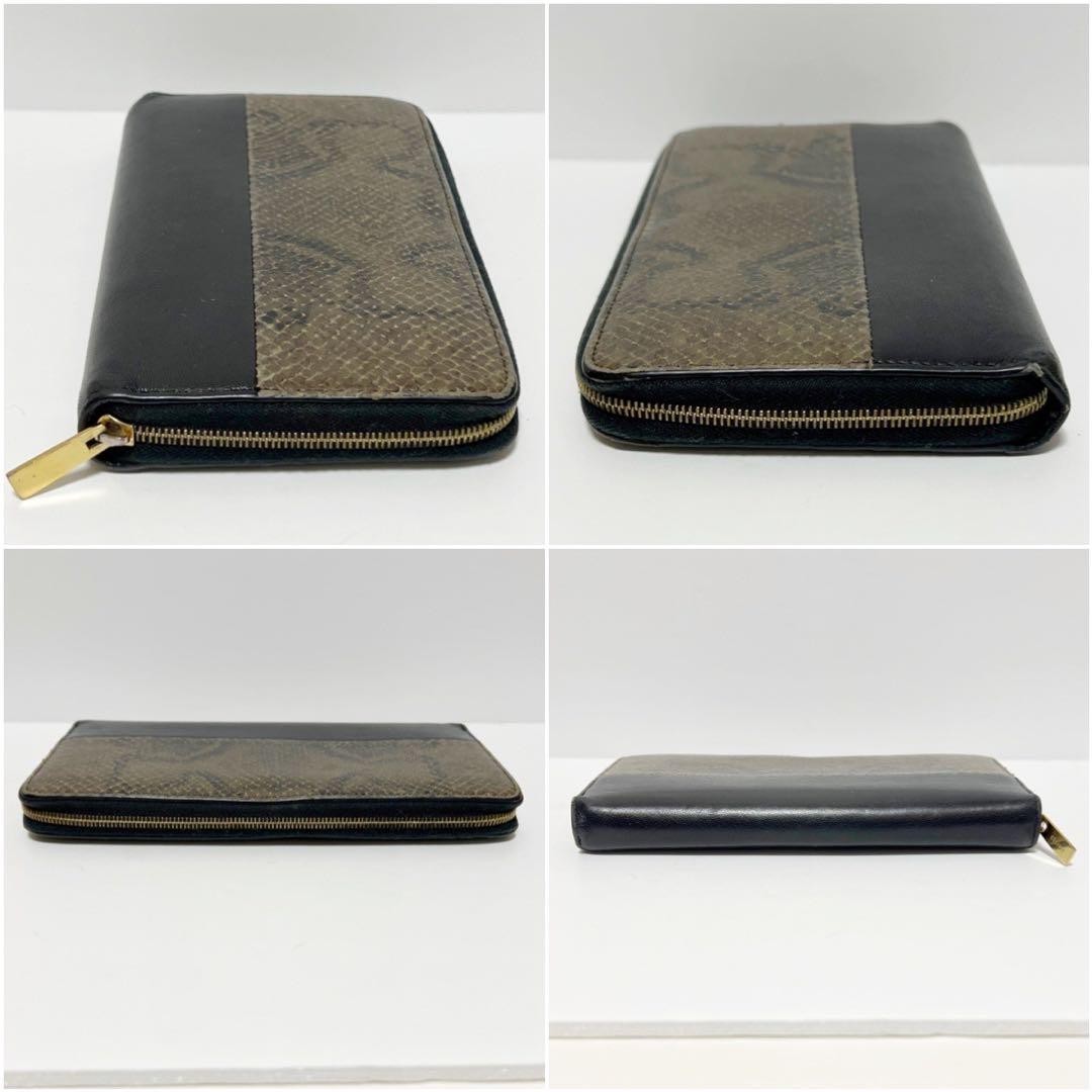 Celine Women Wallet Long Python Pattern Snake Bla… - image 4