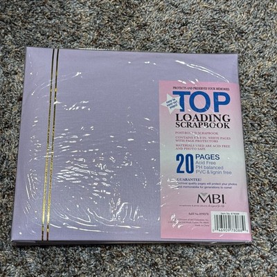 MBI Scrapbook Album 20 Top Load 8 X 8 Pages Light Purple Keepsake Book