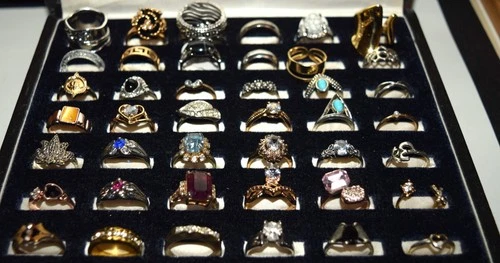 Vintage Estate Costume Jewelry LOT 42 RINGS ALL Wearable Sterling Uncas Rhod. ++