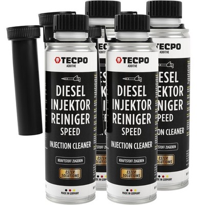 4x300ml TECPO DIESEL SPEED CLEANER INJEKTOR REINIGER ESTER EINSPRITZDÜSEN SYSTEM