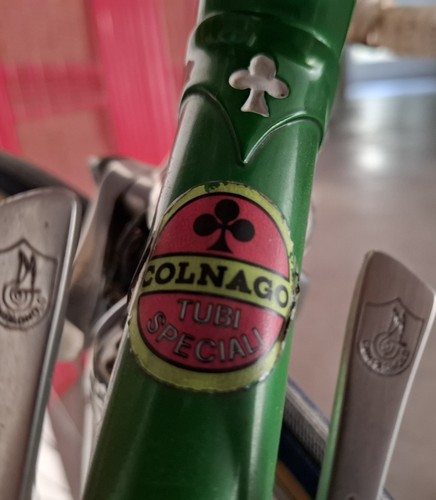 Colnago ♣️ SUPERISSIMO Columbus SLX Original Paint Green Retinated Campagnolo - Imagen 23 de 24