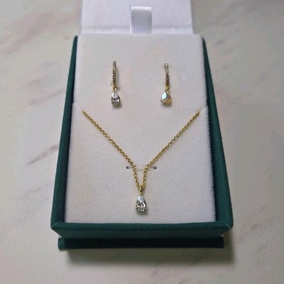 Ana Luisa Elise Set Earrings & Necklace - 14K Gold on Brass. 