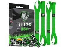 Rhino USA SOFT4PACK-GRN Soft Loops Motorcycle Tie-Down Set 1.7"x17" 4-Pack Green
