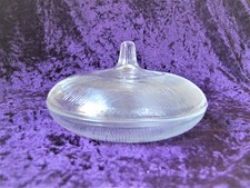Vintage Glas Dose mit Deckel, Ø 14 cm Bonboniere Zucker Marmelade Dose