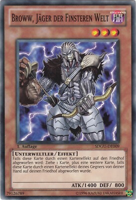 YU-GI-OH, BROWW, JÄGER DER FINSTEREN WELT, C, SDGU-DE009 1. Auflage, TOP