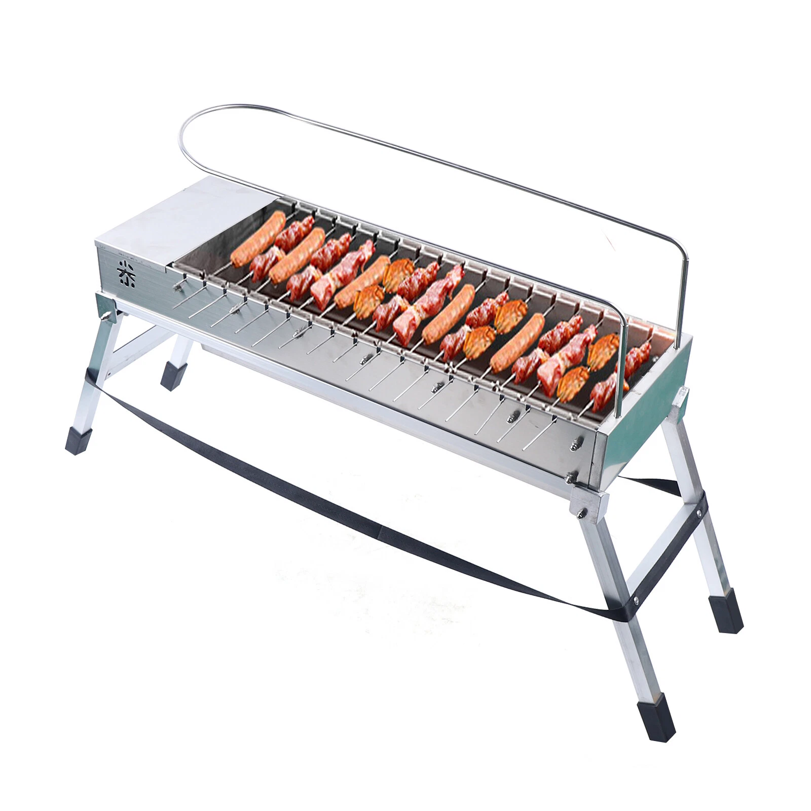 20 Skewer Automatic Rotating BBQ Barbecue Grill Attachment Rack with USB port