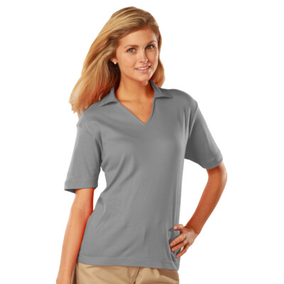 Blue Generation Women Pique Polo BG6390 Shirt Buttonless Short Sleeves S to 3XL