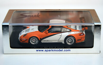 自動車 Spark model GT3 2010 Porsche 911 GT3 R Hybrid Type 997 Year 2010, Orange/White