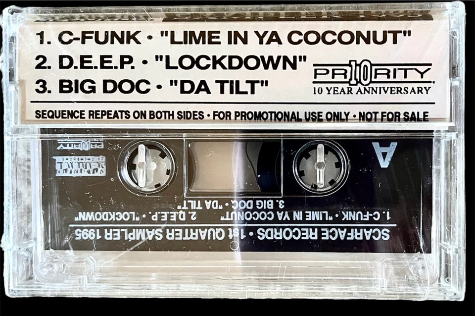 SCARFACE RECORDS 1ST QUARTER SAMPLER Audio Cassette 1995 HIP HOP/RAP~RARE~SEALED - Image 2 of 4