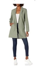 Majestic Filatures Ladies Linen Panelled Khaki Coat Size 2