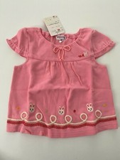 New Miki House Children's Pink Ruffle Shirt Hem Design Size 80cm - 120cm 