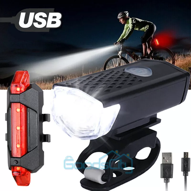 Melancólico ruido Examinar detenidamente 20000LM Luces LED Recargable Para Bicicleta Faro Frontal más Luz Trasera Luz  LED | eBay