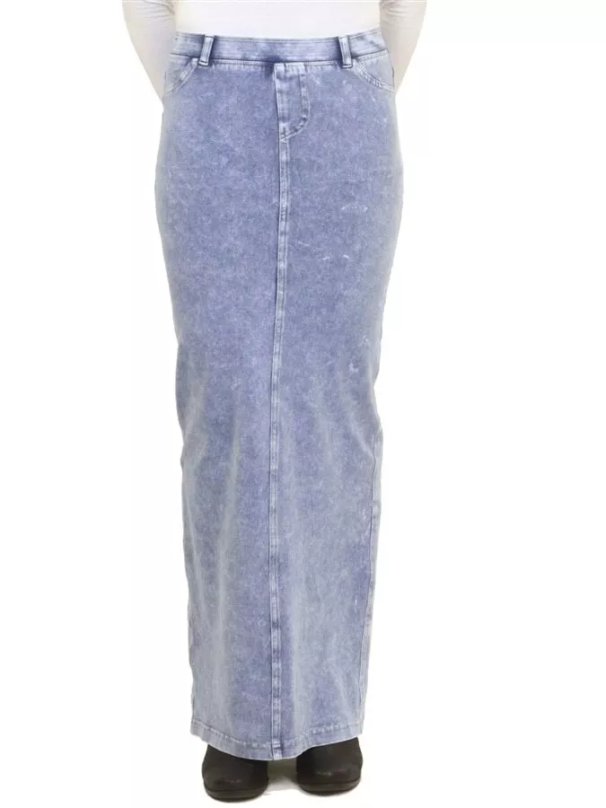 Hardtail long denim best sale skirt