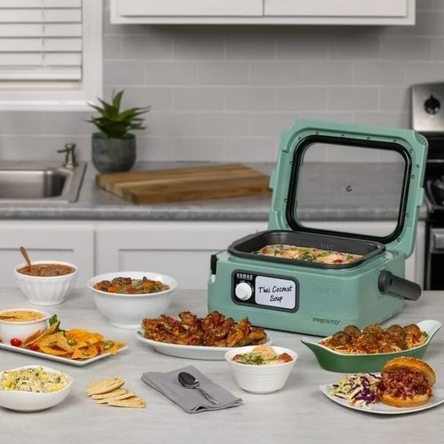 Presto 6-Quart Nomad Traveling Slow Cooker Green 06016 - Picture 3 of 9