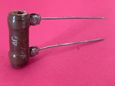 40 Ohm  5W MILWAUKEE POWER RESISTOR - Vintage ~NOS~ WIRE WOUND TUBULAR