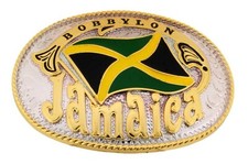 Jamaica Flag Belt Buckle Jamaican Country National Father Mother Day Gifts Oval