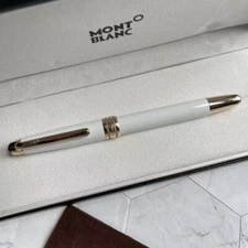 New meisterstack mb163 gold white Rollerball pen With Box