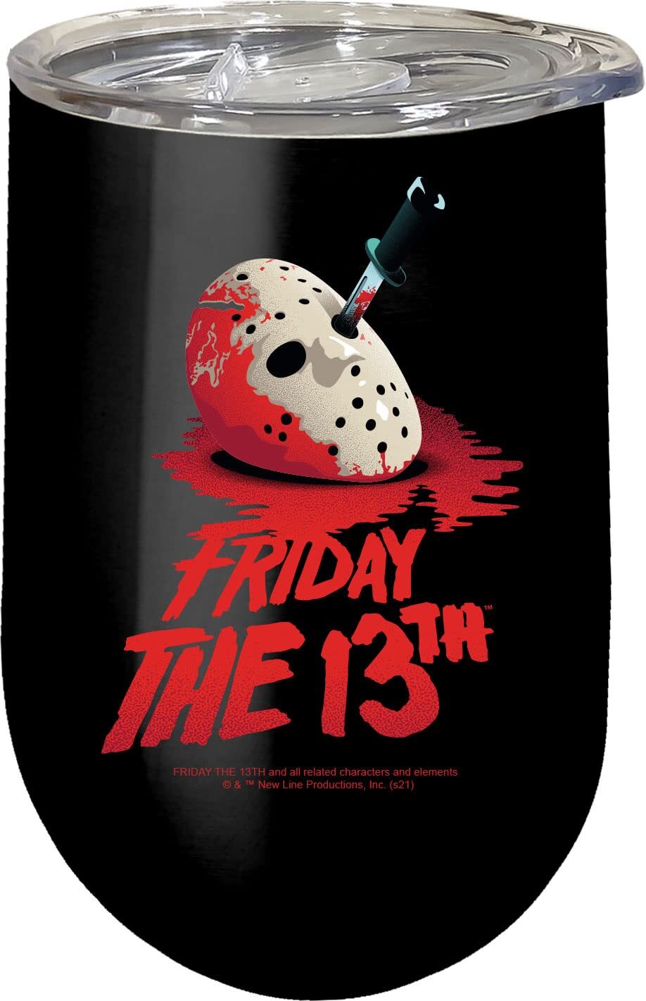 Friday the 13th Stainless Steel Double Wall Insulated Wine Tumbler with Lid by Spoontiques
