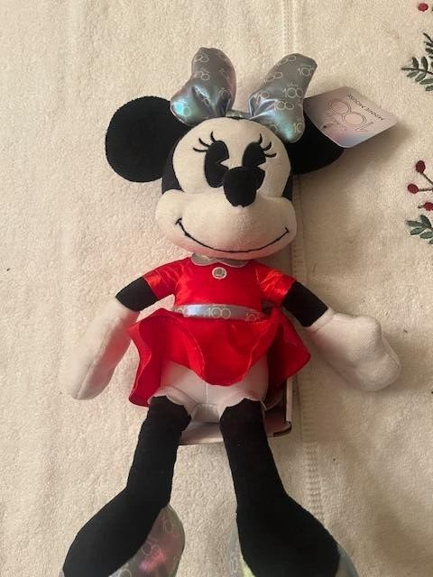 Disney 100 Minnie Mouse Red Dress Plush By Macys Stuffed Toy New With Box