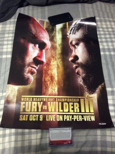 TYSON FURY VS DEONTAY WILDER 3 BOXING POSTER 18x24 HEAVYWEIGHT CHAMPIONSHIP 2021 - Picture 1 of 6