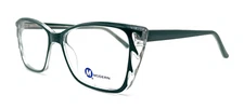 NEW MODERN OPTICAL MAEVE TEAL CRYSTAL WOMEN AUTHENTIC EYEGLASSES 55-17-145