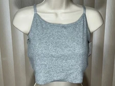 Gap Cropped Pullover Bralette L Wireless Cami Bra Gray GapBody 43GPW01042