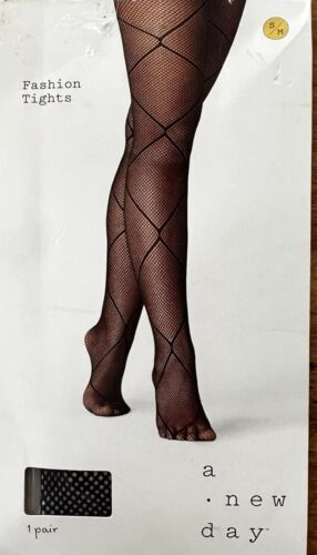 Collant donna a rete A New Day nero a croce taglia:S/M nuovo con etichetta - Foto 2 di 4