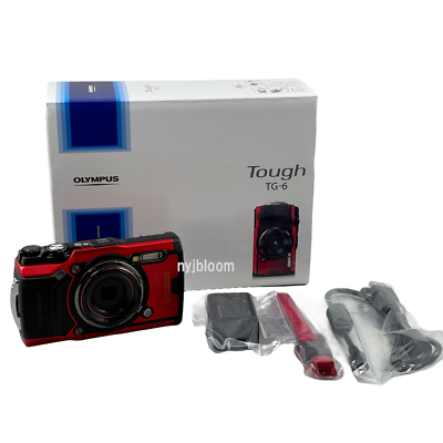 New OLYMPUS Tough TG-6 Digital Camera RED - 4K Video Wifi 12MP BSI