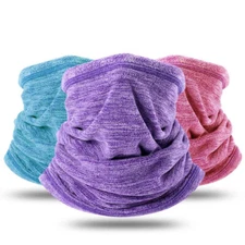 Winter Neck Gaiter Scarf Mask Fleece Snow Neck Warmer Windproof Half Face Hood