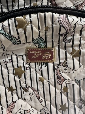 Luv Betsey Johnson Cloth Unicorn/Stars Backpack Gold  display picture 1