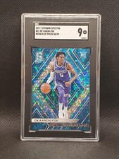 2017-18 Panini Spectra De'Aaron Fox Neon Blue /99 RC SGC 9 MINT