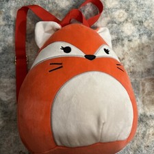 Squishmallow Backpack - Coral Fifi The Fox Marshmallow 12" Plush Secret Pocket