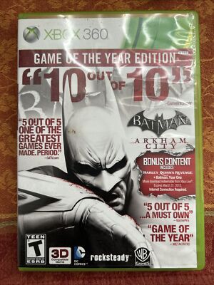 Batman: Arkham City -- Game of the Year Edition (Microsoft Xbox 360 Game, 2012)