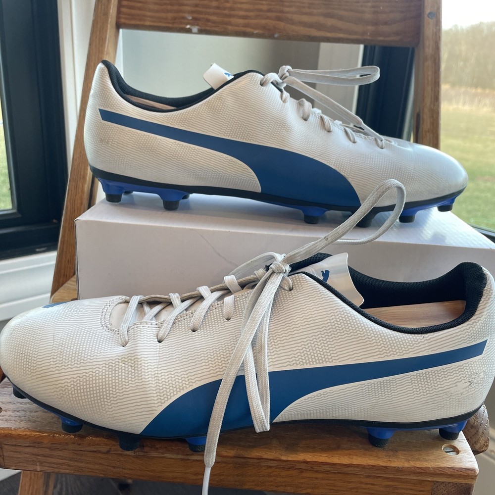 PUMA Rapido FG Blue White Soccer Cleats US 13 UK 12 EU 47