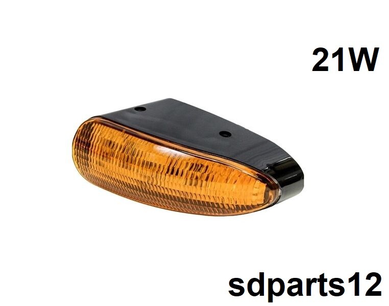 Feu de clignotant cabine LED orange 21W étanche et puissant 12V 24V