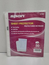 SPON Clear Sheet Protectors 8.5x11 Inch Archival Safe 50 Count Office Products
