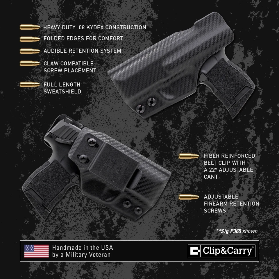 Kydex IWB Holster for Walther PDP F-Series 3.5" USA Made | Lifetime Guarantee - Image 2 of 4