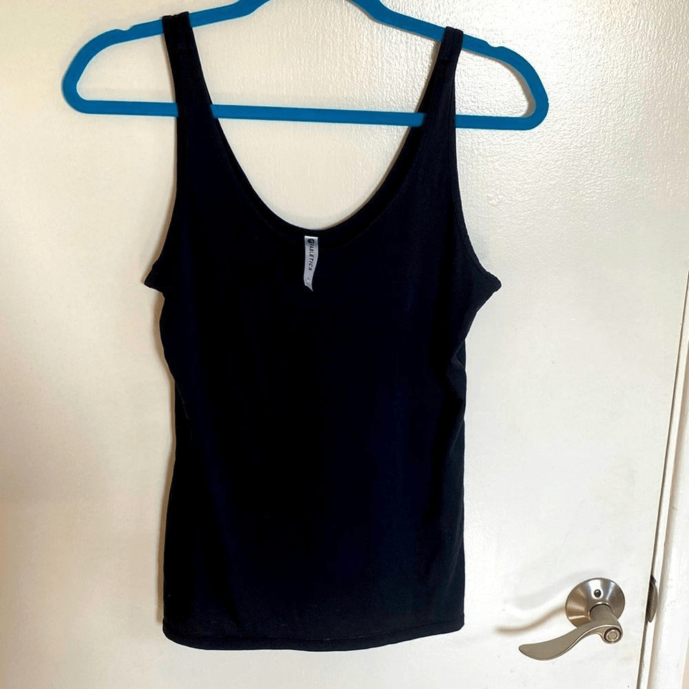 Fabletics black basic tank- size medium - image 1