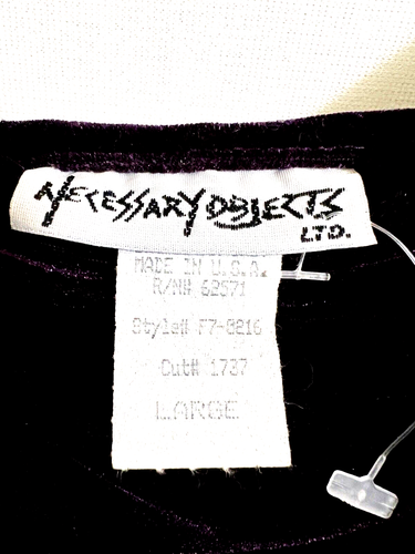 Necessary Object Purple Velvet Maxi Long Strap Dress Size L Cocktail Party - VTG - Picture 8 of 8