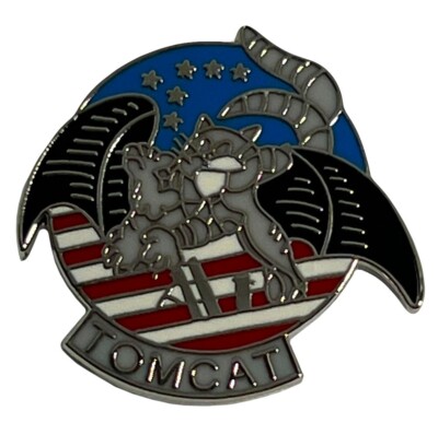 Pack of 3 US Navy F-14 Tomcat Bat Wings Motorcycle Hat Cap Lapel Pin M-401